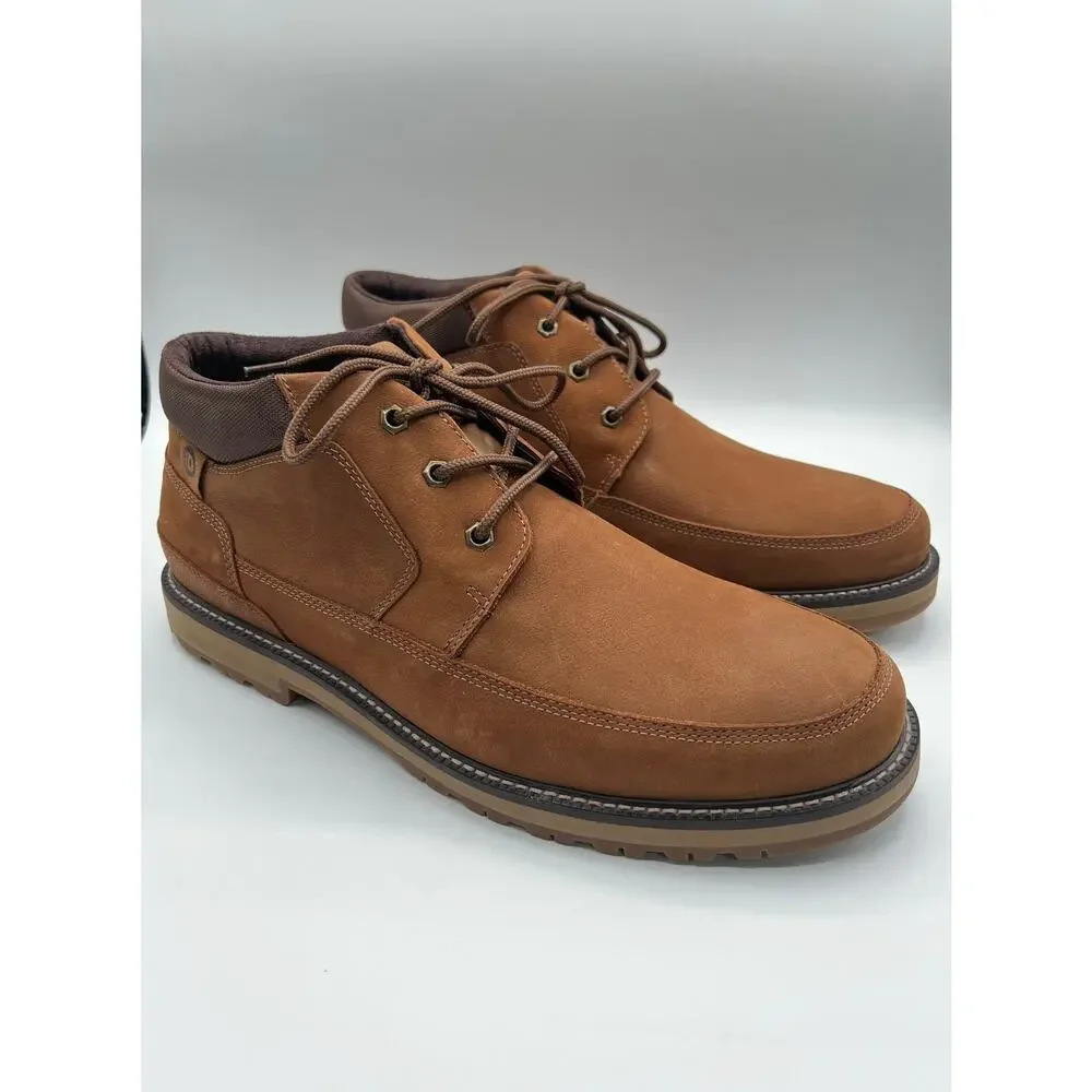 DUNHAM Men's Size 13 Byrne Waterproof Leather Chukka Boots Brown CJ0854 NEW